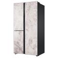HAIER Refrigerator SBS 628 Ltr White  Granite Glass