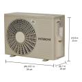 Hitachi Air Conditioners 1.5 Ton White  ‎Zinc Carbon