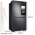 Samsung Refrigerator SBS 865 Ltr Black  Samsung Black Caviar