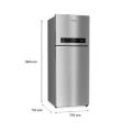 Whirlpool Frost Free 467 Ltr Steel Onyx  ‎IF INV CNV 515