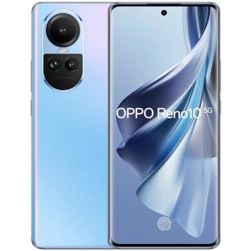 oppo Mobile Phones 6.7 Inch Blue  Reno 10 5G (8GB + 256) - Ice Blue